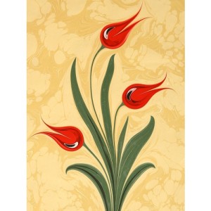 To view this image on its original page, please visit: http://www.arkofcrafts.com/en/tulip-marbling-art-on-paper